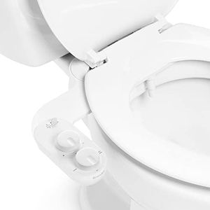 Brondell FSA-25 FreshSpa Thinline Bidet Attachment for Toilet Seats with Adjustable Single Nozzle, Side Arm Control, Thin Profile, White (Dual Temperature)