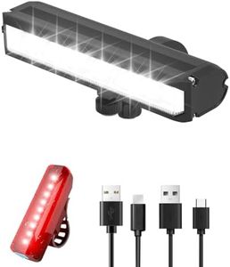 Victoper Luci Bici Luce Bici Anteriore e Posteriore,2024 Aggiornamento 10000 Lumen 6LED Luci Bicicletta Fascio Ampio,IPX4 Impermeabili,Ricarica Rapida,Luci Bici Set per Ciclismo Strada di Montagna