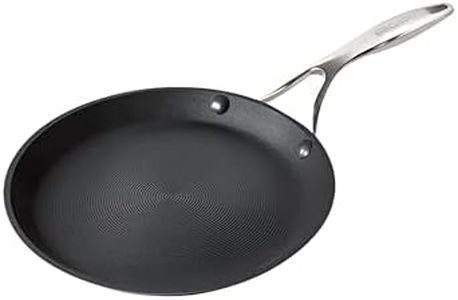 Circulon Hard Anodised Non Stick Aluminium Flat Dosa Tawa | Dosa Pan PFOA Free NonStick | Tawa for Roti | Non Stick Tawa Induction Base, 24 cm, Black