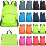 16 Pcs 16.5 Inch Backpack in Bulk Foldable Classic Back Packs Colorful Book Bags Assorted Colors Lightweight Bookbags for Outdoor Travel Student School Supply, 8 Colors