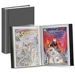 Dunwell Comic Book Storage Album - For Current, Silver Age, Regular Comics Bagged and Boarded, Binder with 6 Super Heavyweight Sleeves, Clear View Cover and Spine, Acid-Free, Gift for Comic Collectors