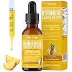 Berberine Liquid Drop - 60ml | Berberine Supplement 1500mg High Strength for Cholesterol Support | Natural Cholesterol Lowering Supplements | Aids Blood Sugar Balance - Pineapple Flavour