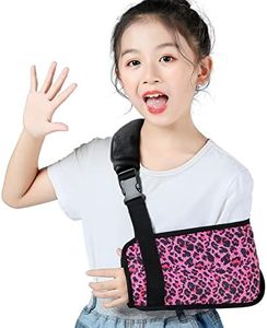 Ledhlth Leopard Kids Arm Sling for Shoulder Elbow Wrist Injury Children Padiatric Toddler Shlouder Brace Support Immobilizer for Broken Arm (Red Leopard print, Kids L) …