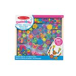 Melissa & Doug Bead Bouquet Deluxe Wooden Bead Set, Arts & Crafts, Handy Wooden Tray, 220 Beads and 8 Cords