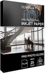 Marrutt 265gsm Pro Photo Gloss Inkjet Paper: 11" x 14" - 25 Sheets