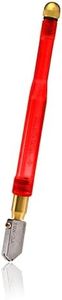 TOYO TC1S Comfort Grip Supercutter Glass Cutter | Made to Cut Glass 3/32” and ¼” Thick Supercutter | Red - Straight Head | Contoured Acrylic Handle | Precision Honed | Made in Japan