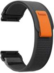 Zitel Band Compatible with Garmin Fenix 7X/7X Pro, Fenix 6X/6X Pro, Fenix 5X/5X Plus, Fenix 3/3 HR, Tactix 7, Enduro 2, Nylon 26mm Sport Strap (Black/Grey)