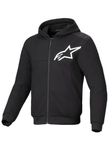 Alpinestars Chrome v2 Sport Hoodie, Reinforced Motorcycle Riding Jacket with CE-Certified Armor & Urban Styling, Black/White, XL