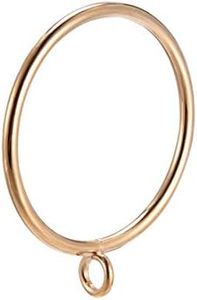 uxcell Curtain Rings Metal 55mm Inner Dia Drapery Ring for Curtain Rods Gold Tone 24 Pcs