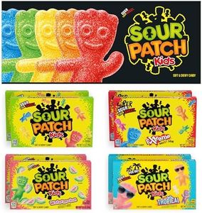 SOUR PATCH KIDS Soft & Chewy Candy Variety Pack Gift Box, 8-3.5 oz Boxes