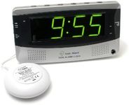 Sonic Alert 0 Sonic Bomb Extra Dual Alarm Clock with Large Display-SBD375SS, Silver