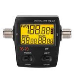 Digital Short Wave Standing Wave Meter, 200W Portable Professional Watt Meter SWR Meter LED Backlight Display RF Power Meter, Battery or USB Powered, Testing SWR Power, for 2 Way Wireless Intercom
