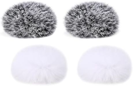 ZealSound DJI MIC 2 Windscreen Pop Filter for DJI MIC 2 / OSMO POCKET 3 Microphone Mic Furry Wind Muff Windshield Professional Foam Cover Set (NOT for Dji Mic 1 Lavalier Lapel Mic),4-Pack(Gray White)