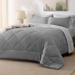 Bedsure King Size Comforter Set - 7 Pieces Reversible King Bed in a Bag, King Bed Set with Comforters, Sheets, Pillowcases & Shams