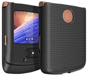 Case for Motorola RAZR 5G Flip Phone, Nakedcellphone [Black] Protective Snap-On Hard Shell Cover [Grid Texture] for Motorola Moto RAZR 5G Flip Phone (2020) XT2071