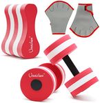 UNAOIWN Water Dumbbells Water Aerobics Set for Pool Fitness Exercise Swimming Gloves,Pull Buoy for Swimming