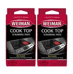 Weiman Cook Top Scrubbing Pads, 3 Count, 2 Pack Cuts Through The Toughest Stains - Scrubbing Pads Carefully Wipe Away Residue