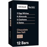 RXBAR Whole Food Protein Bar, Chocolate Sea Salt, 1.83 Oz, 12 Count