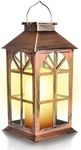 Solar Lanterns Outdoor Waterproof - Decorative Hanging Patio Lights and Table Lamp - Illuminated Smart and No Cord Jar Lantern - LED Colorful Light Pathway Lantern for Garden, Porch, and Backyard