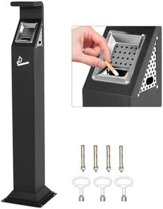 AIWFL Outdoor Trash Receptacle Commercial Vertical Trash Can with Removable Inner Barrel Floor Standing Ash Receptacle for Outside Home Sidewalks Roadside Hotel Scenic Area