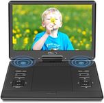 𝒀𝑶𝑶𝑯𝑶𝑶 16.9" Large Portable DVD Player with 14.1" Swivel HD Screen, DVD Player Portable with Rechargeable Battery, Support USB/SD Card/Sync TV, Region-Free, Support Multiple Discs, Black