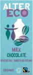 Alter Eco Plain Milk Chocolate Bar, Organic Chocolate & Fairtrade Chocolate, Deliciously Smooth & Creamy Milk Chocolate Bar, Luxury Eco Conscious Vegetarian Chocolate, GMO Free - 1 x 100g