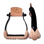 AJ Tack Black Aluminum Barrel Racing Stirrups