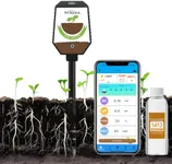 RYAKKA 8-in-1 Bluetooth Soil Tester – Smart Soil Monitor with App Control for pH, EC, Moisture, Fertility, Salinity, Humidity, Temperature, and Sunlight