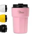 Otto Koning Coffee Cup Travel Mug 350ML, Insulated Coffee Cup with Leakproof Lid, Reusable Coffee Cups for Travel, Stainless Steel Coffee Mug for Hot and Cold Coffee Water and Tea (Pink 350ml/12oz)