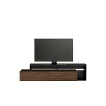 Nexera 72-Inch Tv Stand with 2 Drawers, Black & Walnut