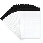 Legal Pads 8.5 x 11-50 Sheets Notepad, 12 Pack Goefun White Lined Notepads 8.5 x 11 Wide Ruled, Perforated Writing Pads 8.5x11 Letter Size Legal Notepads for Office, School, College