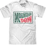 Tee Luv Men's Faded Mountain Dew T-Shirt - Retro Mt Dew Soda Shirt (White) (S)