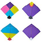 RUHANI Paper Kite Patang Large Size | Indian Fighter Cheel Kite Patang Multi Color (Pack of 20)