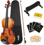 Mendini By Cecilio Violin For Beginners, Kids & Adults - Beginner Kit For Student w/Hard Case, Rosin, Bow - Starter Violins, Wooden Stringed Musical Instruments