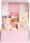 Unboxme Gifts For Women - Birthday Edition | Gift Box For Her | Thinking Of You Gift Basket with Mug, Scented Candle, Bath Bombs, Soap + More | Unique Gift Ideas