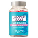 Hair Gummies with Biotin & Zinc 120 Berry Flavour Beauty&Co. Luscious Locks Gummies - 4 Months Supply (120)