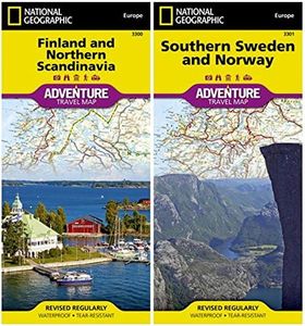 Scandinavia Adventure Travel Map Pack: Norway Sweden Finland National Geographic