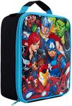 Marvel Group Avengers Insulated Kids Lunch Handle, Official Merchandise by Polar Gear – 600D Polyester, Reusable Food & Drink Thermal Cool Bag for School Nursery Snacks Picnic-Black & Blue