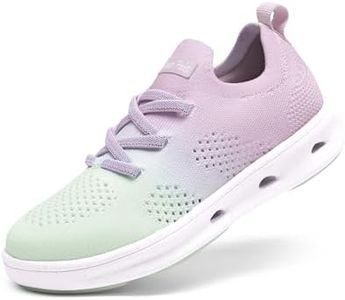 DREAM PAIRS Boys Girls Sneakers Kids Slip-on Quick Dry Lightweight Aqua Water Shoes,Size 3 Little Kid,Purple/Mint Green,SDFS2317K