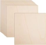 12 Pack Basswood Sheets for Crafts-16 x 16 x 1/8 Inch- 3mm Thick Plywood Sheets with Smooth Surfaces-Unfinished Squares Wood Boards for Laser Cutting, Wood Burning, Architectural Models, Staining