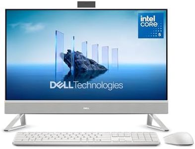 Dell 27 All-in-One Desktop ec27250-27-inch FHD (1920 x 1080) Display, Intel Core 5 Processor 120U, Intel Graphics, 16GB DDR5 RAM, 512GB SSD, Windows 11 Home, Onsite Service - White