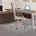 BesWin Office Chair Mat for Low Pile Carpeted Floors, 90x120cm PVC Carpet Floor Protector Mat Non-Slip Pointed Plastic Chair Mat, Heavy Duty, Waterproof, Easy Glide