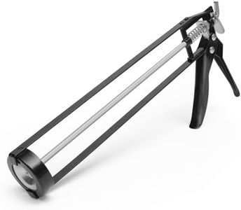 Caulking Gun 11” Silicone Gun Applicator | Skeleton Gun for 400ml Silicone Sealant, Caulks, Adhesives | Dripless Caulking Gun UK | Large Cartridge Gun with Comfortable Grip to Prevent Hand Fatigue