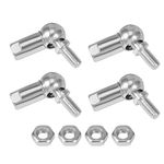 HiPicco Ball Head Joint Rod End Bearing/Ball Socket Universal Joints, 4pcs M8 Right Thread Carbon Steel Angle Ball Joint for Automotive, Hinged Door, Cupboard