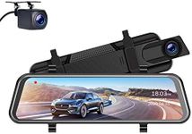 10" Rear View Mirror Camera, Mirror Dash Cam Front and Rear 1080P for Car with IPS Touch Screen, Waterproof Backup WDR Camera, WDR Night Vision, G-Sensor, Parking Assist for Car Truck