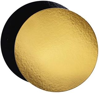 Miamex Set di 10 supporti per torte in scatole di colore e Taglia a scelta (Oro/Nero, 28 cm)