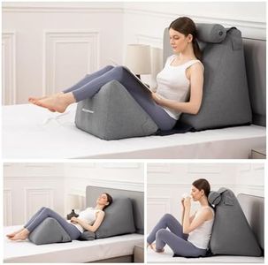 inflatable Orthopedic Bed Wedge Pillow Set for Sleeping，Reading Pillow for Post Surgery，Reading, Working，for Body, Back and Leg Comfortable Adjustable Support Pillows-Anti Snoring,& Sleeping foldable