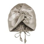 OLESILK 22 Momme Silk Hair Bonnet for Sleeping, 100% Mulberry Silk Hair Wrap for Curly Hair, Night Sleep Cap for Women,Taupe
