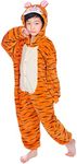 TEHA Kids Kigurumi Pajamas Anime Cosplay Costumes Onesies Girls Boys Cartoon Pyjamas (Height 53-57, Tigger)