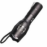 Outdoor Led Torch Rechargeable Zoom Mini Glare Flashlight Tactical Torch, Military Grade 5 Modes 3000 Lumens Waterproof Handheld for Camping Biking Hiking Home Emergency